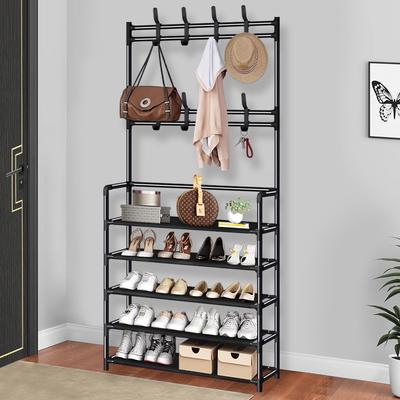 Cross-Border Floor-Standing Metal Coat and Shoe Rack: Minimalist and Multifunctional Storage Solution
