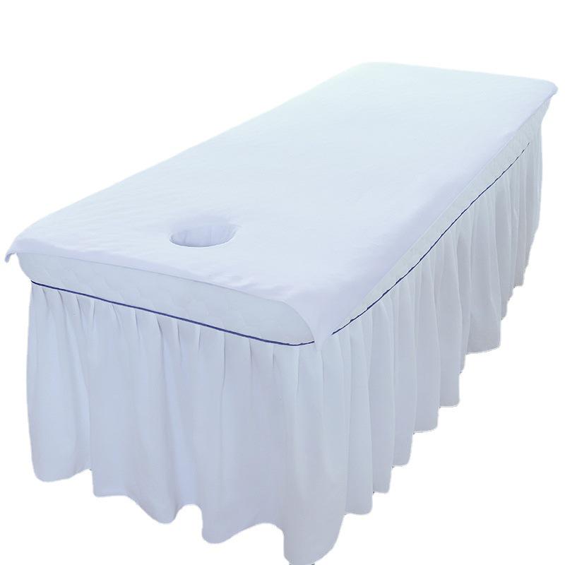 Custom Logo Beauty Salon Massage Bedspread with Face Hole