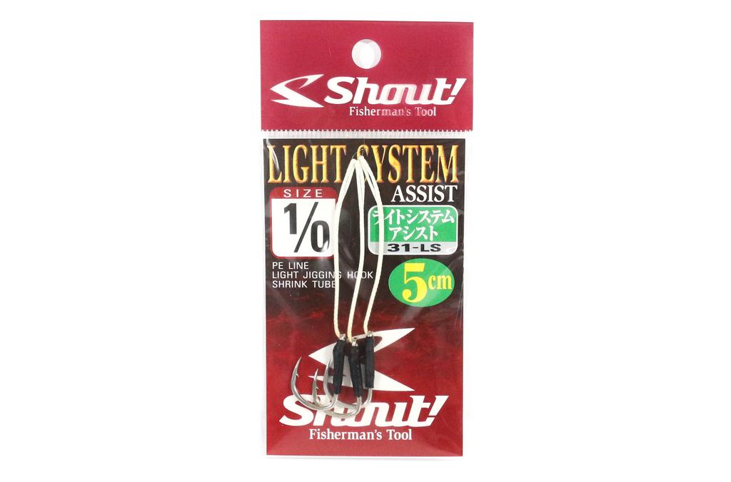 Shout 31-LS Light System Rigged Assist Hook 5 cm Size 1/0 (4707)