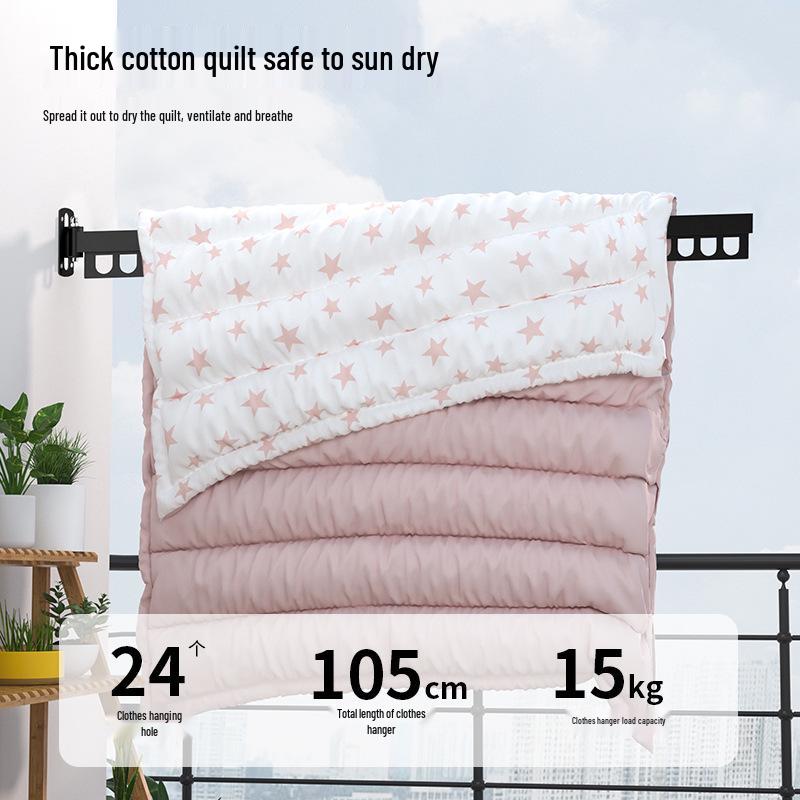 Invisible Folding Balcony Clothes Rack - No-Punch Telescopic Drying Rack