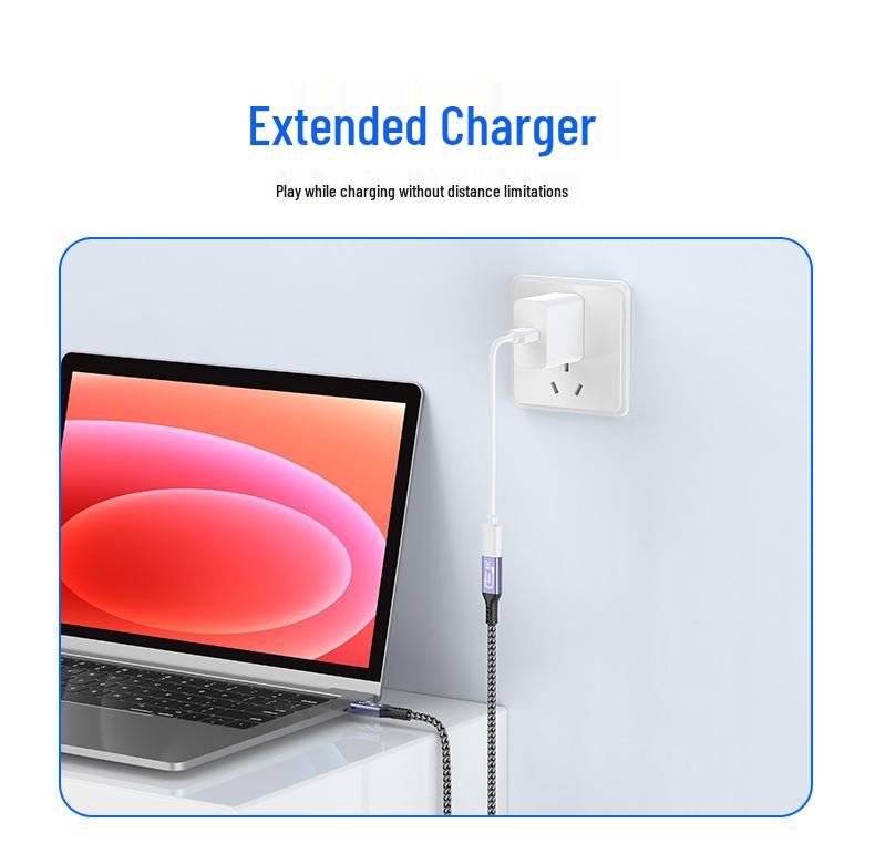 USB4.0 Type-C Extension Cable, Male To Female, 8K 40Gbps, PD240W, HD Screen Casting Adapter.