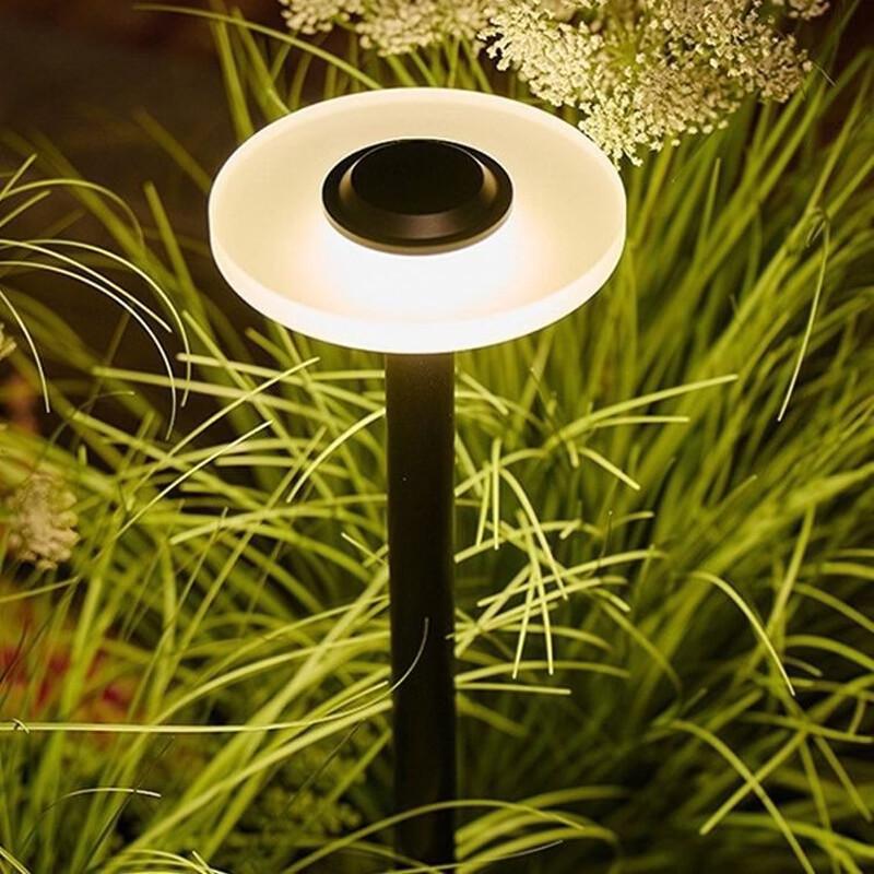 Outdoor Waterproof Mushroom Lawn Light with Flat Head Base