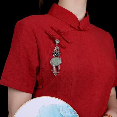 Classical Chinese Cheongsam Pressure Placket Pendant Jade Pendant Fringed Pendant Retro Court Ancient Hanfu High-end Accessories