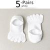 5 Pairs Invisible Toe Socks Summer Thin Cotton Mesh Shallow Mouth Soft Elastic Breathable Deodorant Cool 5 Finger Socks Sokken
