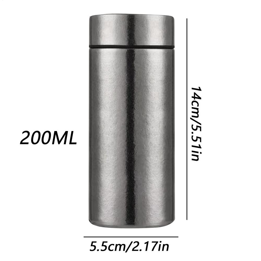 

Titanium Water Bottle Mini Leak Proof Hot Cold Titanium Vacuum Insulated Bottle for Hiking Picnic School Gym Cycling Girls Teens 200mL
