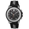 Versace GRECA ACTION CHRONO Men's Watch, 45mm, Black Dial, Stainless Steel, Sapphire Crystal, Quartz Movement, Water Resistant, Swiss Made, VE3J00222