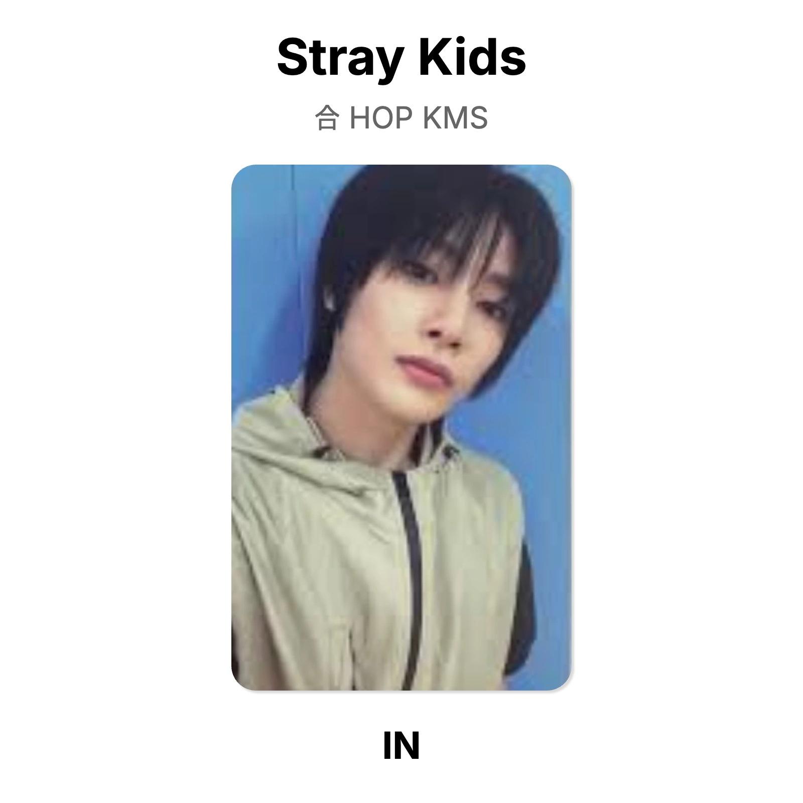 Stray Kids HOP KMS Official Photocard I.N