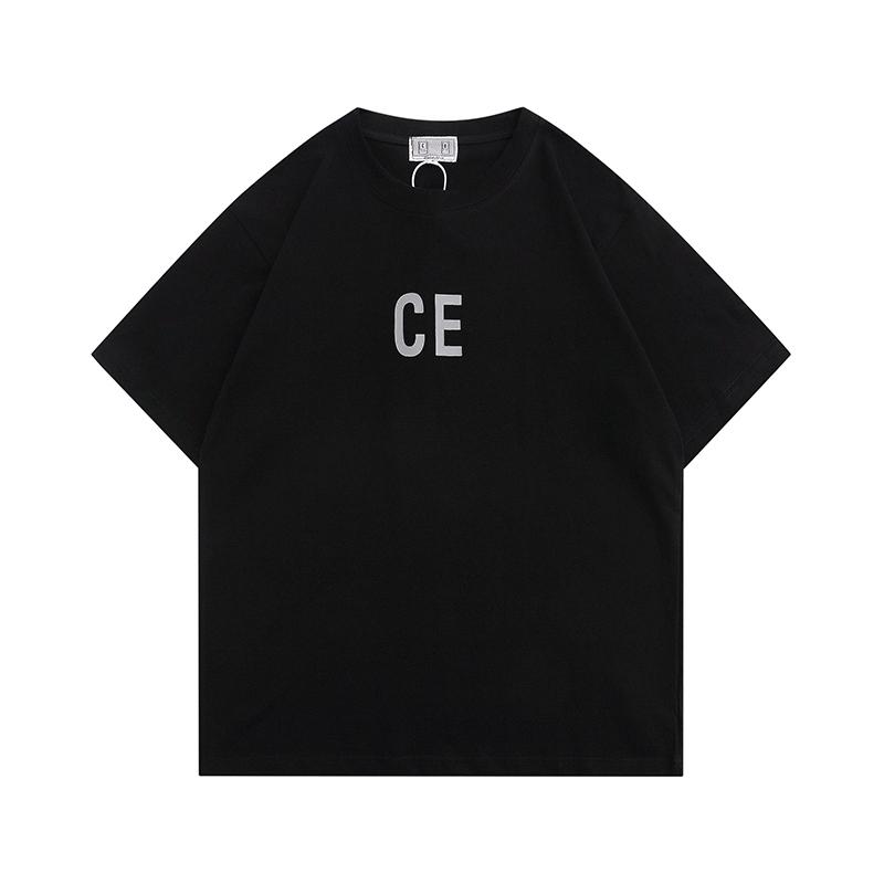 2024 Letter Printed T-shirt Loose 100% Pure Cottonhigh-quality Polo Fashion Topfashionable Streetwear, Loose and Oversized