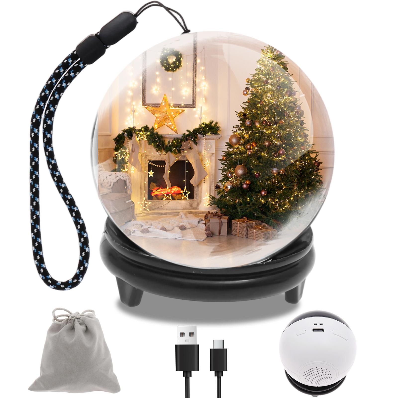

3In Crystal Ball Video Player Uploadable Videos & Photo 3D Projector Display Sphere NightLight Anniversary Birthday Wedding Gift