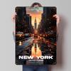 New York Manhattan Straßen Gedruckte Poster Anpassbare Wandkunst Retro Vintage Metallblechschilder für Wohnzimmer Büro Dekorationsartikel