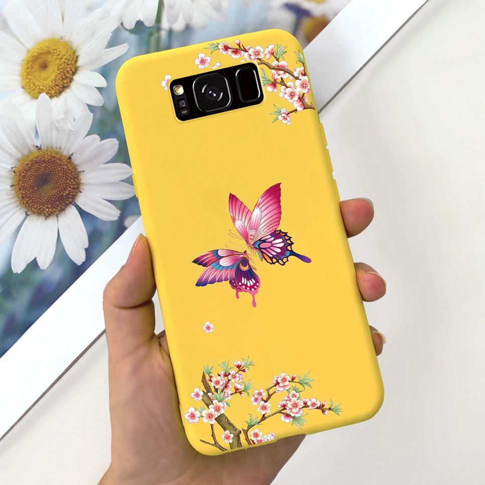 New For Samsung Galaxy S8+ SM-G955F Case Luxury Flower Butterfly Soft Silicone Cover For Samsung S8+ S8Plus S8 Bumper Phone Case