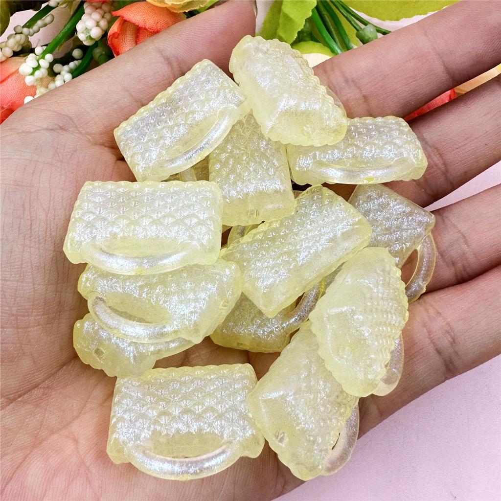 Creative For Bracelet Making 20.6*24.8mm Handmade Material Loose Beads Handbag Acrylic Fashion 20pcs DIY Jewelry Accessories