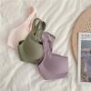 French Square Neck Jelly Strips Bra Soft Support No Steel Ring No Trace Thin Gather Underwear Women'S Comfortable Bra