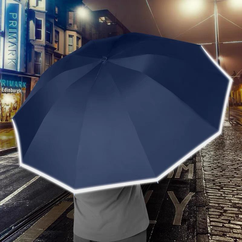 Parapluie rétro grand format à ouverture automatique inversée pour hommes et femmes - Protection UV pour les jours ensoleillés et pluvieux