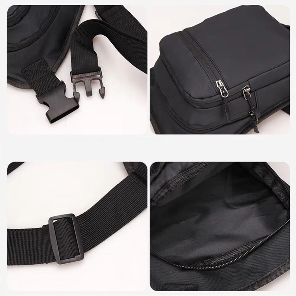 Zipper Multi-Function Fanny Pack PU Leather Travel Chest Bag Cycling Drop Leg Bag  Hiking