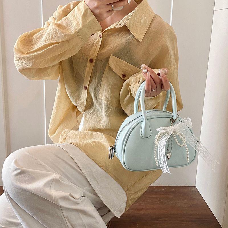 Korean portable bowling bag women's new trendy fashion shell bag niche versatile crossbody bag