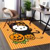 Office Rug Halloween, Hello Kitty Anti-Slip Rug, Machine Washable for Living Room, Bedroom, Office, Multiple Sizes, Bedroom Mat, Decorative Mat, Durab
