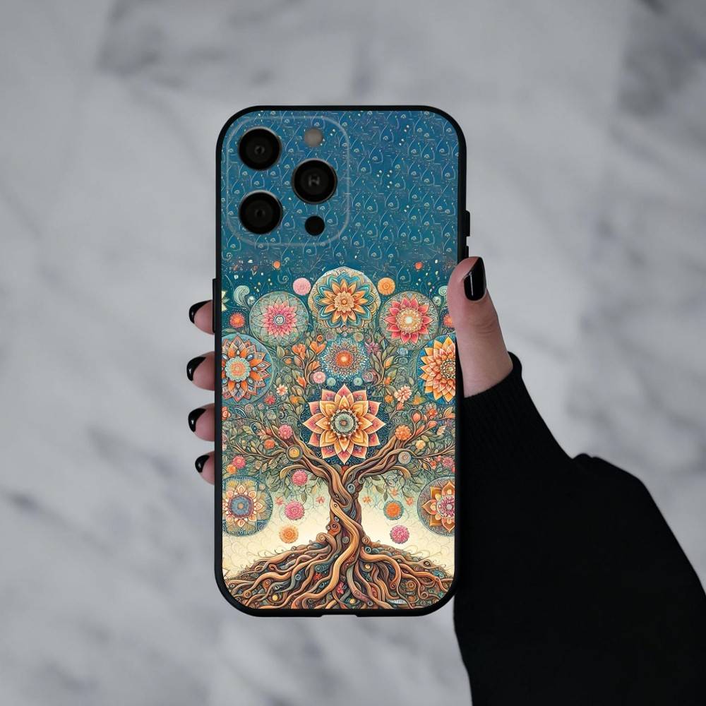 W-World L-Life Tree Mobile Phone Case For iPhone 17pro, 16,15,14,13,12,11 X XR Plus,Others Soft Black Cover