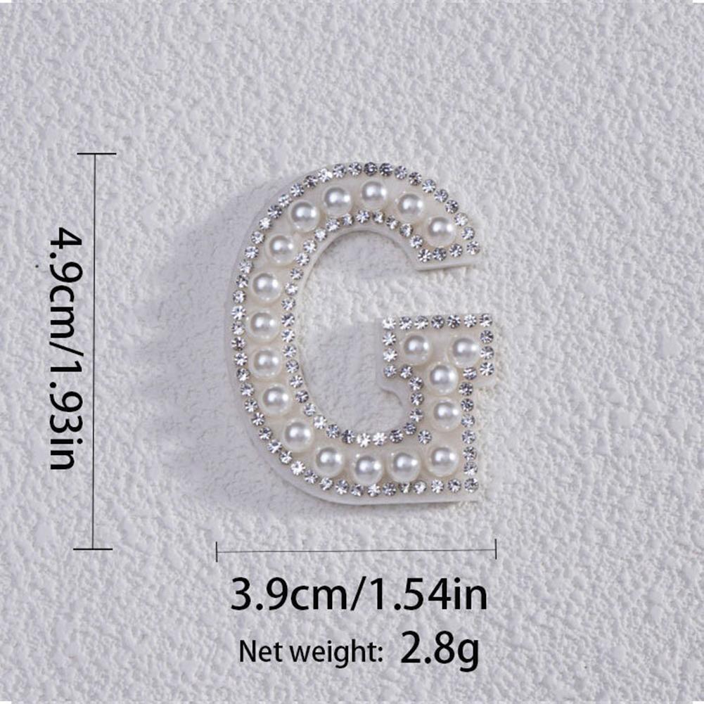 Pearl Letters Clothes Letter Alphabet Embroidery Sparkle