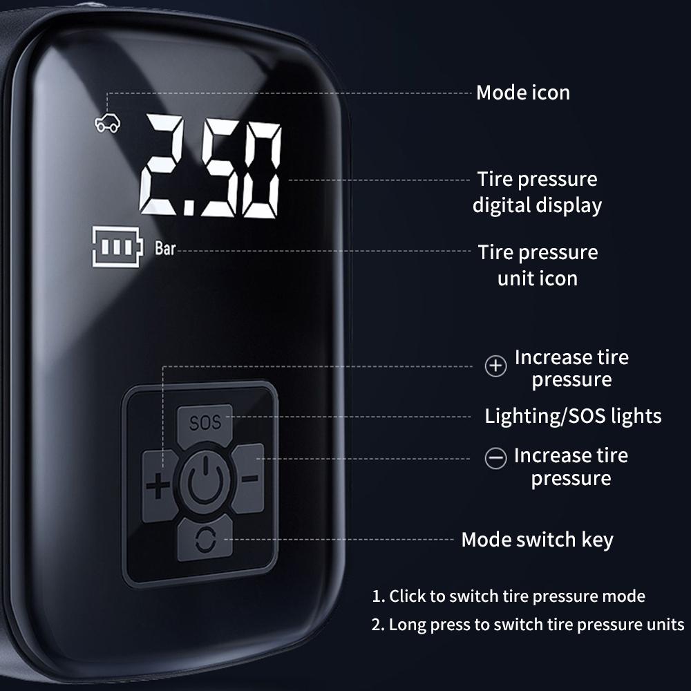 NEW Wireless Car Air Compressor Air Pump Electric Tire Inflator Pump Car Air Compressor Electric Tire Gases Machines