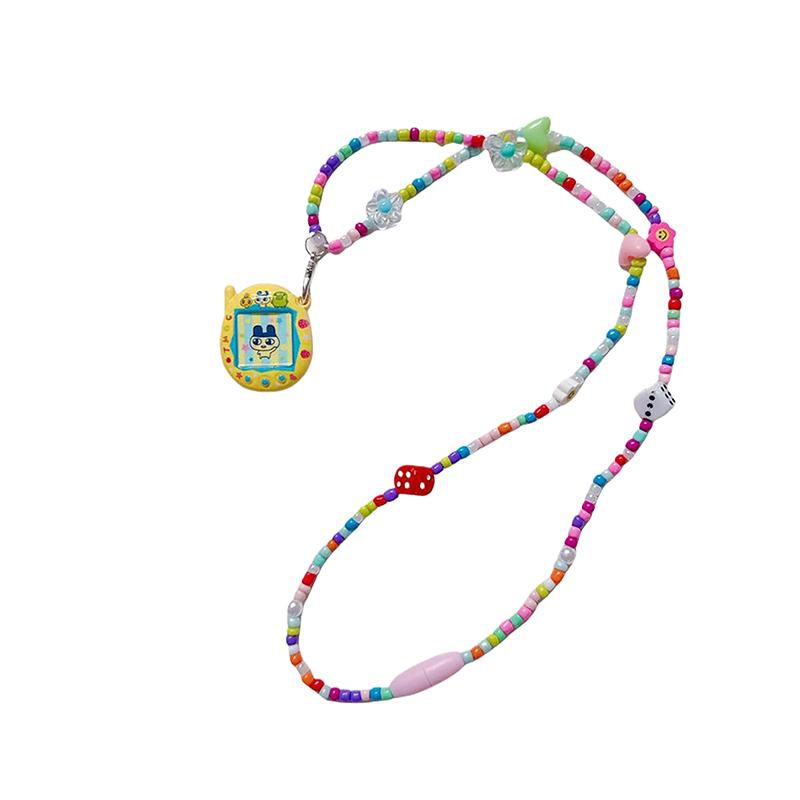 Tamagotchi Kočka Medvěd Klíčenka Realistické Elektronické Zvířátko Korálkový Náhrdelník Přívěsek Kroužek na Klíče Šperk Dekorace na Tašku