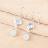 Natural Milky Opal 925 Sterling Silver Drop Dangle Friend Gift Earrings Jewelry EE-142-18