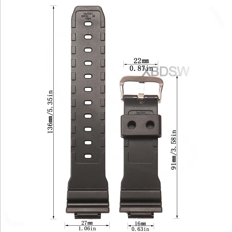 DW9052 Watch Band for Casio DW-9050/9051/9052 DW-9000/9003/9004 Bracelet Men's Silicone Replacement Strap