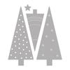 Cutting Dies Kit - LS - Xmas Tree - 0.7x0.7cm To 3x6.9cm - 4 Pieces - Black