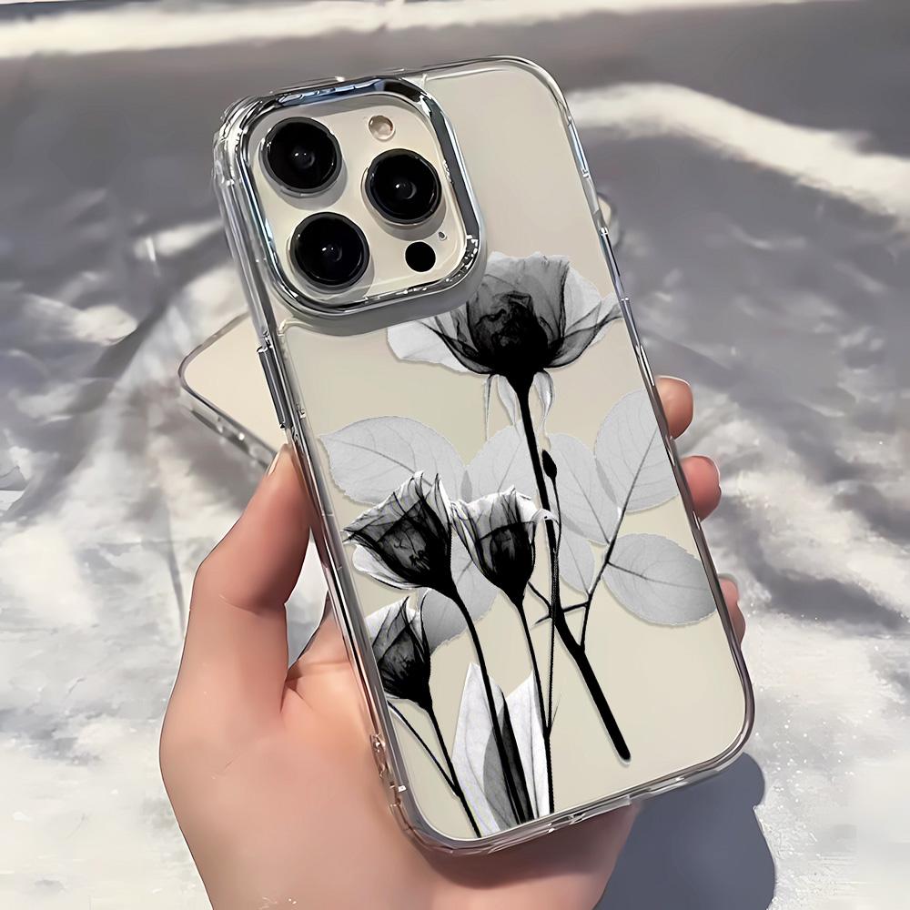 Full Screen Small Yellow Flowers Clear Phone Case For IPhone 17 Air 16 15 14 13 12 11 Pro Max XR X XS 7 8 Plus Silicone Cover