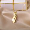 Mom and Choker Necklace For Women Gold Color Stainless Steel Necklace Charm Collier Family Jewelry Mother's Day Gift