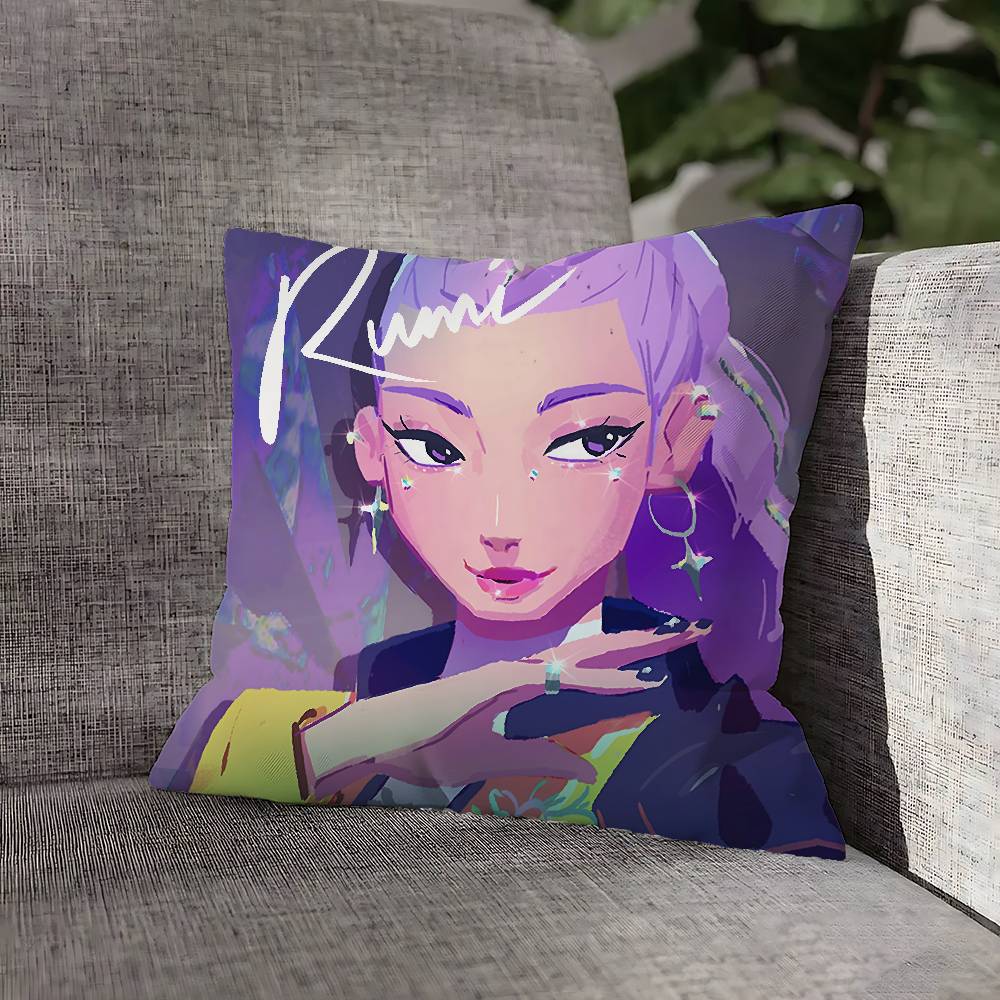 Kpop D-Demon H-Hunters Saja Pillow Case For Sofa Decor Home Car Office Room Printing Cushion Cover Decorations And Protector