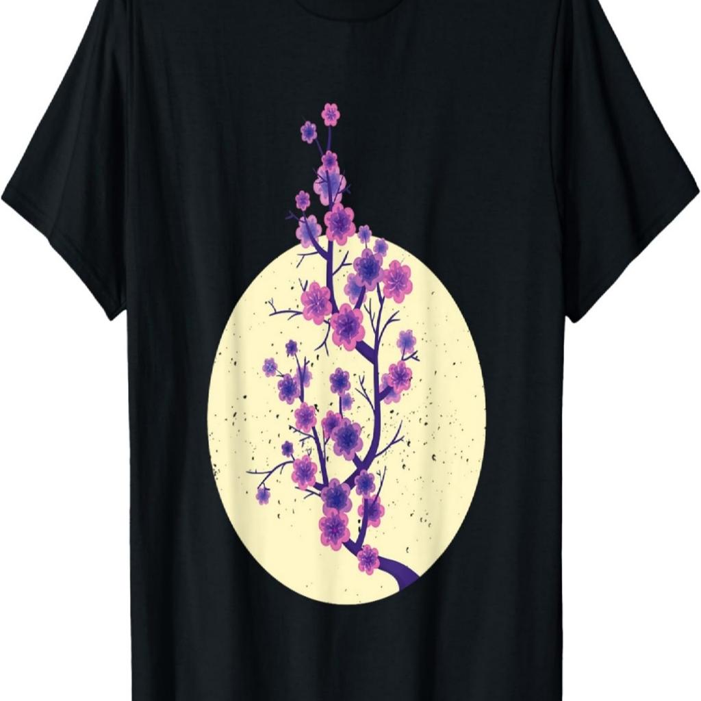 Vaporwave Aesthetic Japan Style Cherry Blossom T-Shirt