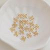 14K Gold Plated Smooth Snowflake Clover Bead Connector for DIY Jewelry