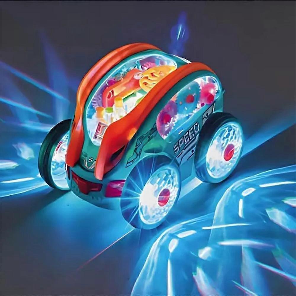 Speedlite Dynamic Gear-Powered Car with Led Lights, Light Up Toy Cars for Kids