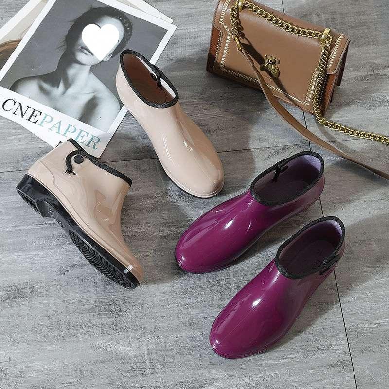 Rain shoes women's adult Korean version trendy fashion short tube waterproof, non-slip and wear-resistant spring and summer water shoes low-top rain