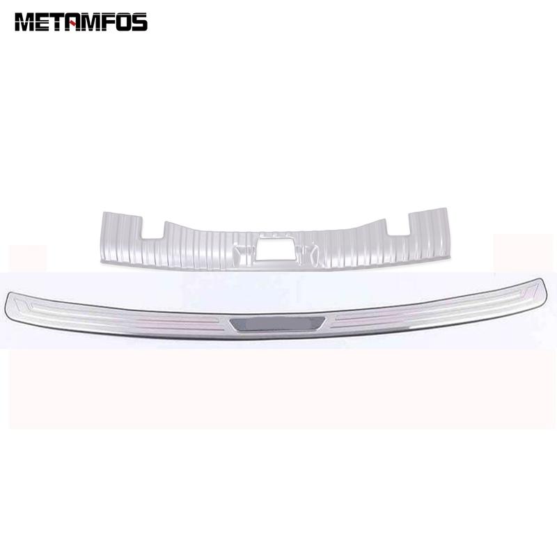 For Ford Kuga Escape - 2024 Inner+Outside Rear Trunk Door Sill Plate Bumper Protector Scuff Guard Sticker Accessories