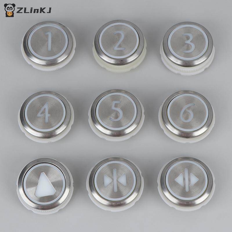 1PCS Elevator Buttons For Round Stainless Steel Elevator Buttons / Digital 1-6 Buttons / Up Buttons / On/Off Buttons