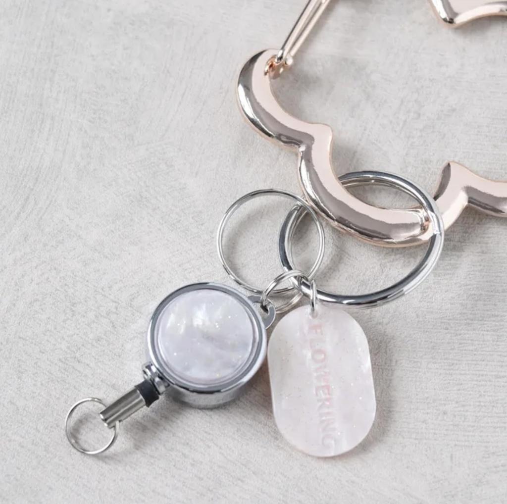 Flower Ring Carabiner Flower (with reel) GKH0009-PG (Pink Gold)