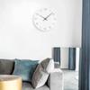 Runde Holzwanduhr Batteriebetrieben Leise Ohne Ticken 11 Zoll für Büro Küche Schlafzimmer Klassenzimmer & Wohnzimmer