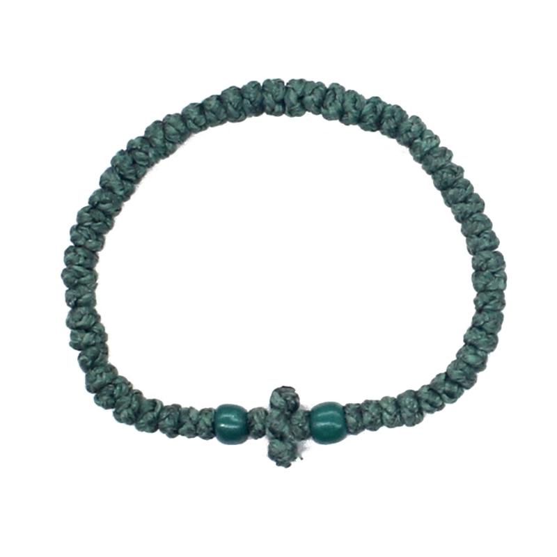 Verstellbares griechisch-orthodoxes Armband, christliches Gebetsarmband, handgewebt, Unisex-Armband, religiöses Handketten-Ornament