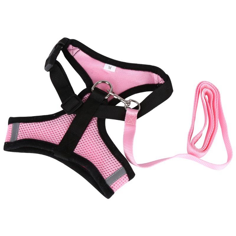 Pet Cat Dog Harness Vest with Leash Puppy Safety Walking Vest Strap Set