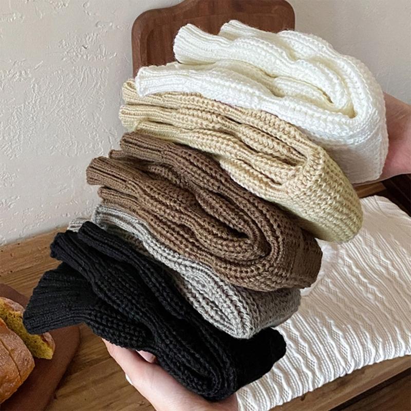 Japanese Student Leg Warmer Footless Socks for Women Girls Scrunch Lantern Boot Covers Solid Color Loose Leg Sleeves