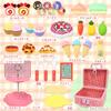 VBACALA Pretend Play Set for and Includes a Cake Ice and Afternoon Perfect for Indoor Pretend and Christmas Includes Handbag Set, 43-Piece Picnics,