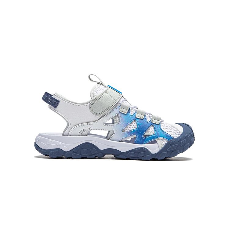 Li Ning Kids Trekking 2 Comfortable Durable Sandals Kids Sandals White Blue YKUU010-9