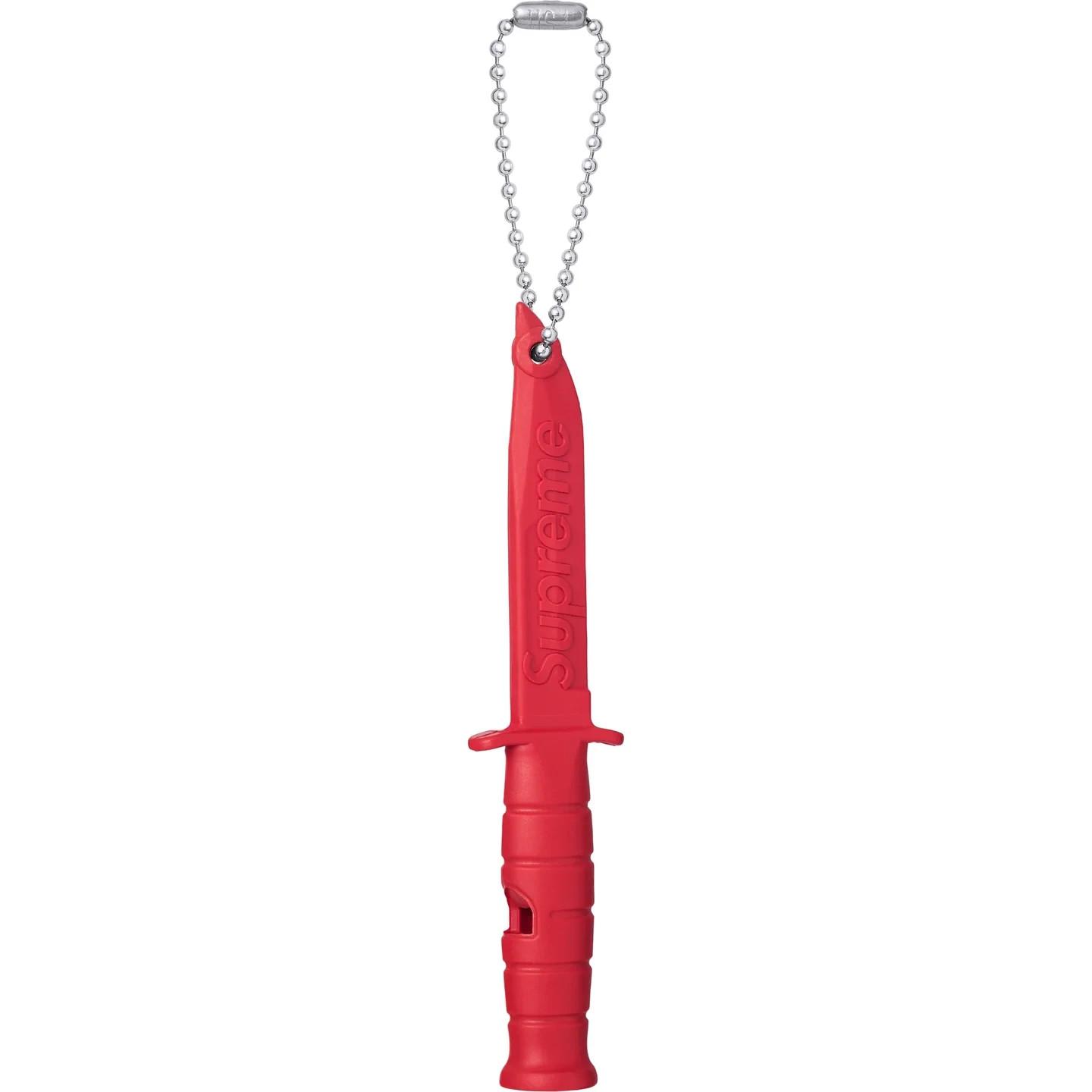777140 Supreme x Ka-Bar Emergency Whistle Keychain Red One-Size