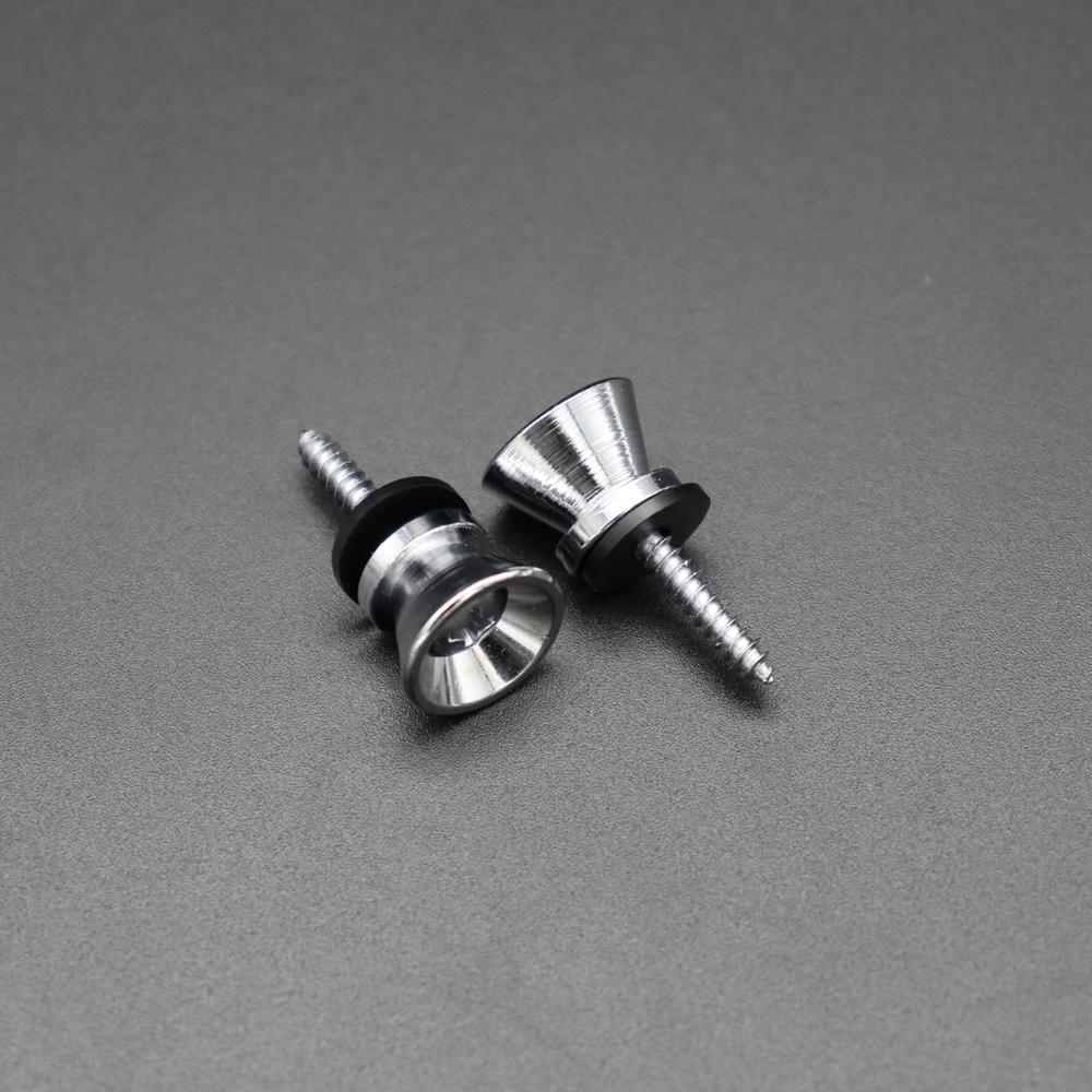 

2pcs Guitar Strap Lock Buttons Metal End for Electric Acoustic and Bass Guitars