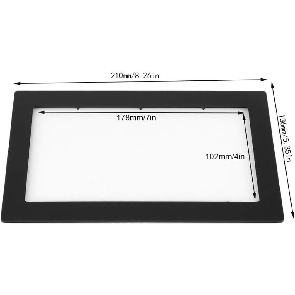 Universal Car Stereo Frame, 7in 2Din Car Fascia Dash Mount Installation Trim Kit Frame 178 X 102mm