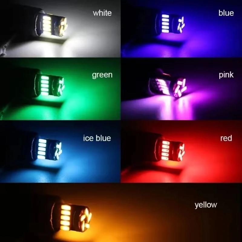 10pcs Super Bright T10 License Plate Light 168 12V Car LED Reading Bulbs 194 W5W Interior lamps
