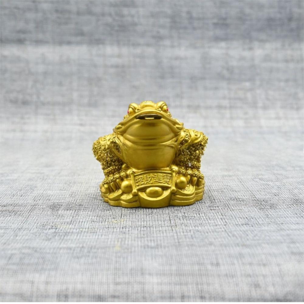 Resin Money Frog Statue 2.36 X 2.09 in Fortune Money Toad Lucky Money Toad Prosperity Decoration