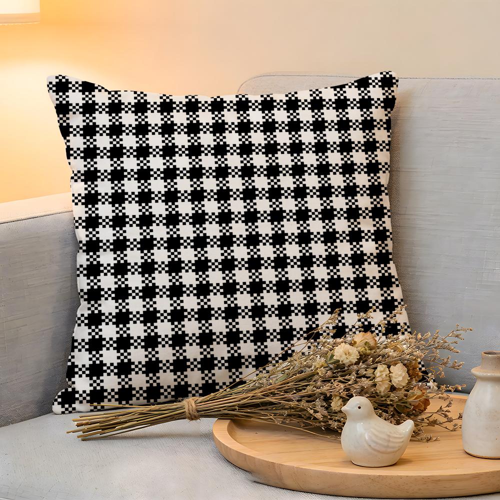 Cushion Cover  Linen  SkinFriendly Soft Decorative Case for Sofa Home Decor Abstract Simple Black Line Pillow Cover